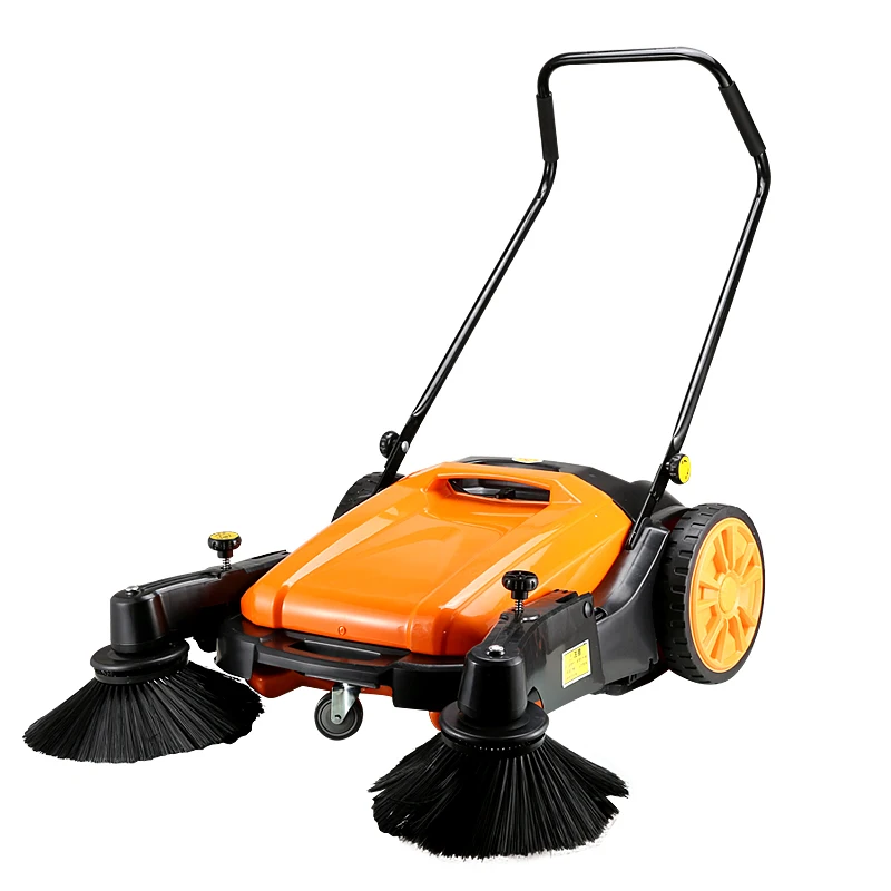 Hand push industrial sweeper, non powered factory road