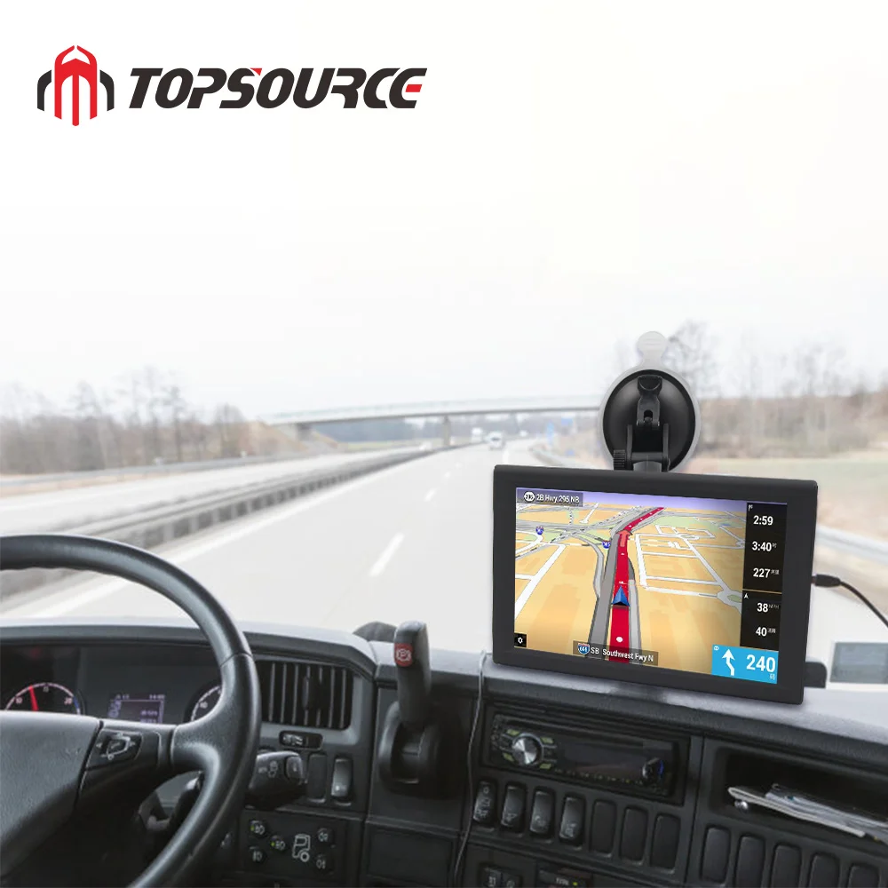 TOPSOURCE Android 9 дюймов Автомобильный грузовик gps навигация 16 Гб DVR видео рекордер планшет AV-IN Поддержка Камера заднего вида с бесплатными картами