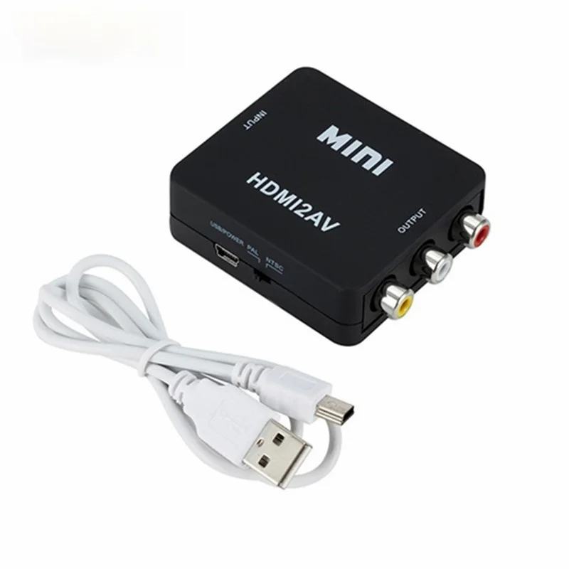 Mini HDMI zu AV Adapter 1080P Video Audio TV Konverter Digital HDMI2AV Konverter