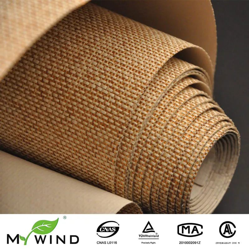 通販激安 Mywind Grasscloth 壁紙高級天然素材張り子 Peint 無害 3d 紙織りデザイン壁紙ロール装飾 売り出しクーポン W Southern Eye Com