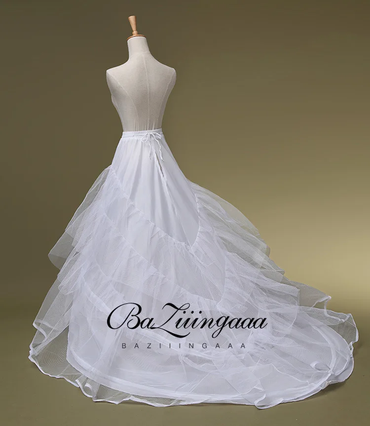 

Bridal Trailing Skirt Rims Plus Yarn Mermaid Wedding White Long Petticoat Wedding Accessories Lolita Petticoat