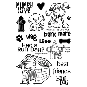 

Dogs Transparent Clear Silicone Stamp/Seal for DIY scrapbooking/photo album Decorative clear stamp
