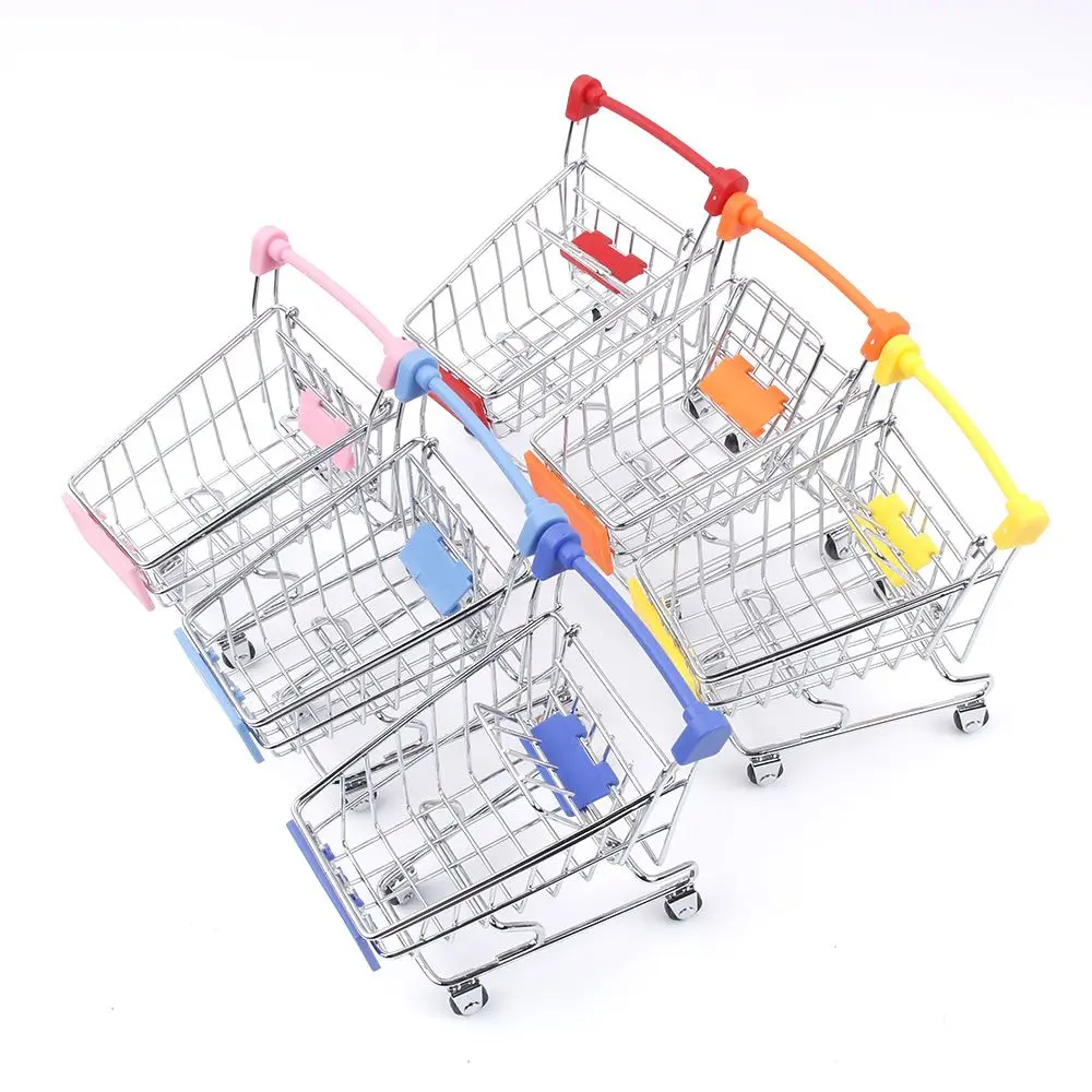 1 шт. тележка для магазина|mini supermarket|mini storage baskettoy basket |
