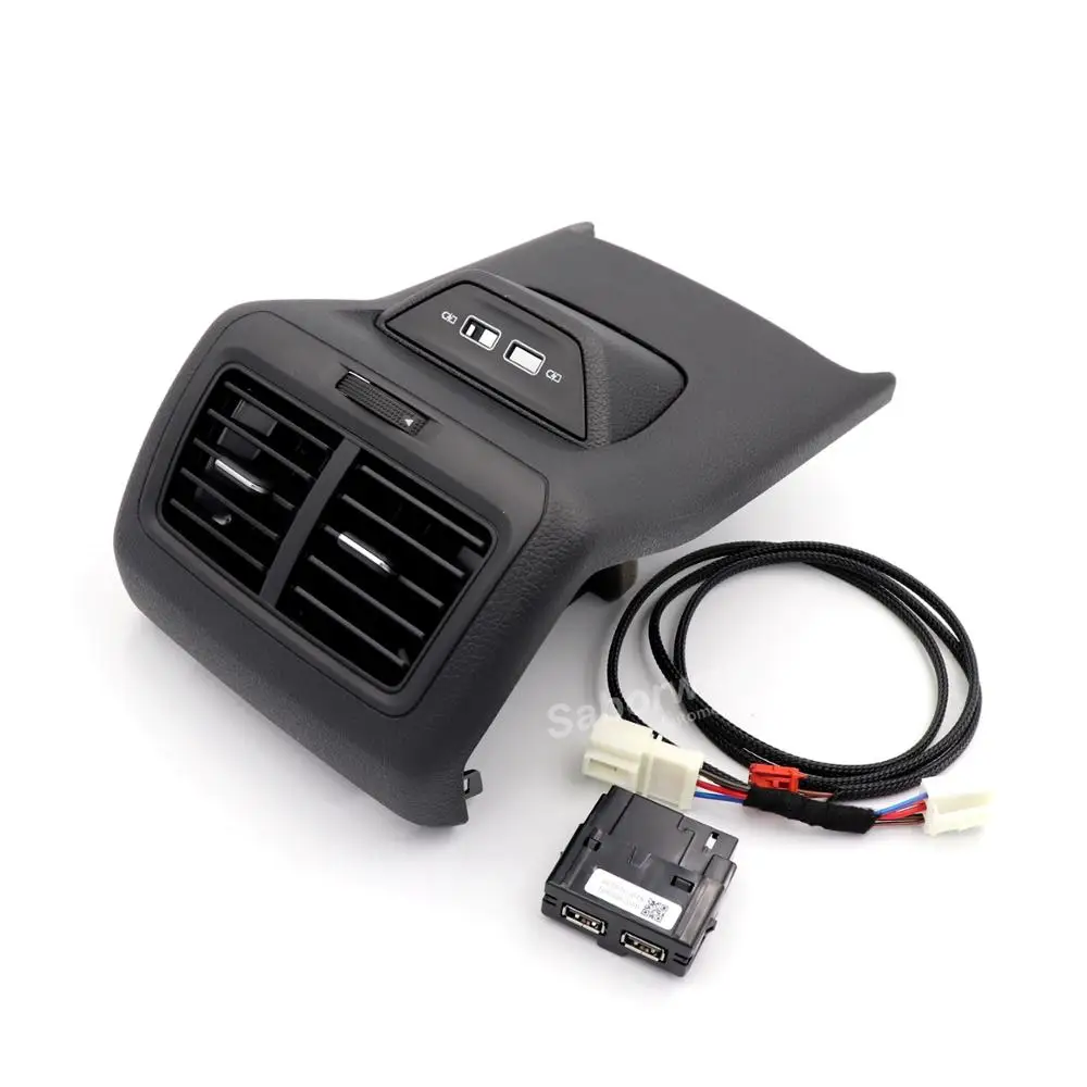 Saborway Rear Air Outlet Vent Trim Frame Assembly Center Armrest With USB For Golf 7 MK7 2013- 5GG 864 298B 82V