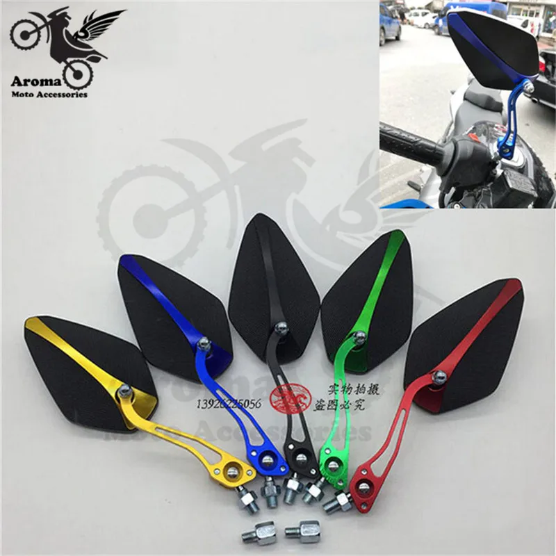 

colorful moto rear view mirrors motorbike parts motocross ATV Off-road electrical scooter accessories motorcycle rearview mirror