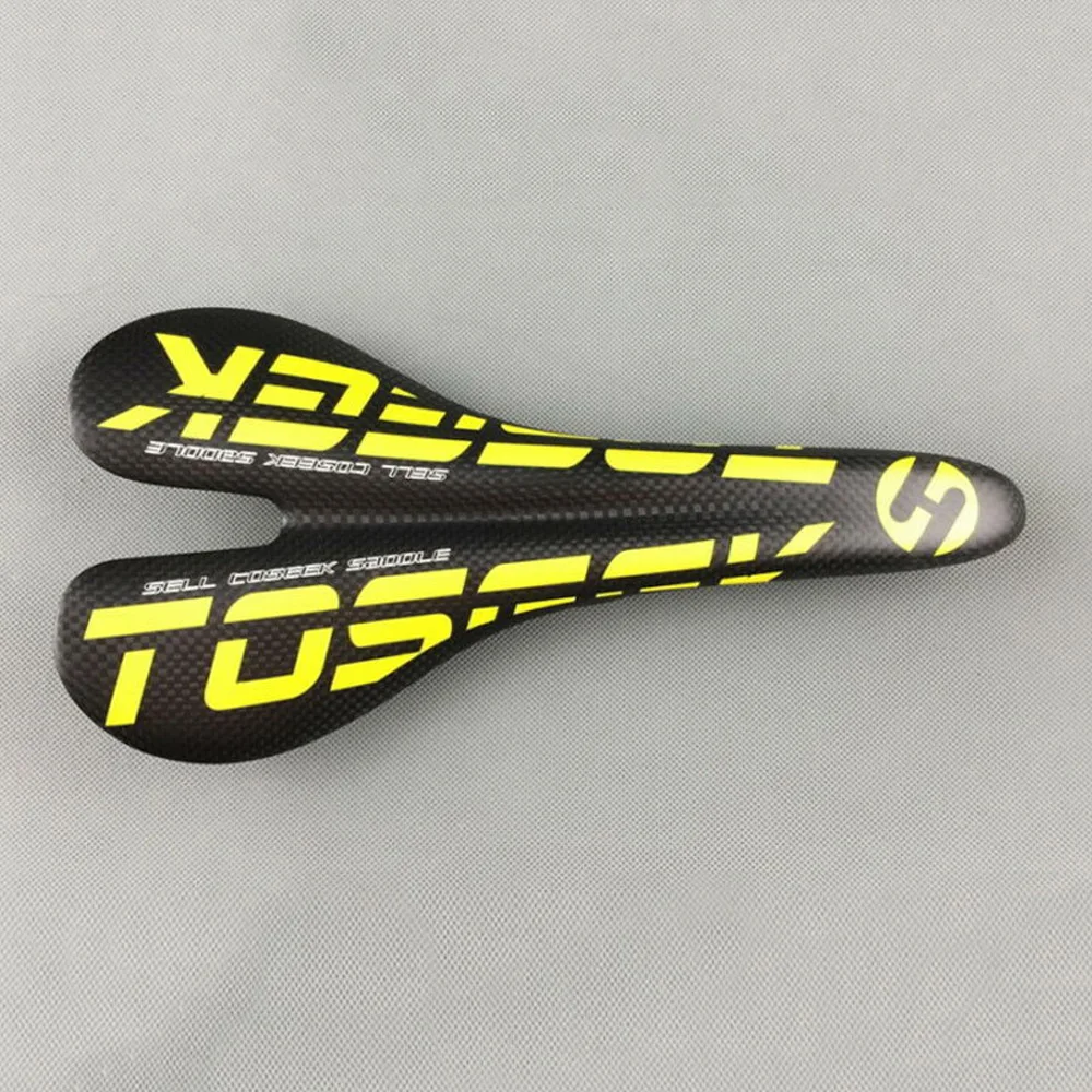 Тонкое мастерство TOSEEK MTB седло для горного велосипеда из углеродного волокна для езды на велосипеде, шоссейное Велосипедное Сиденье 135 мм твердое и прочное