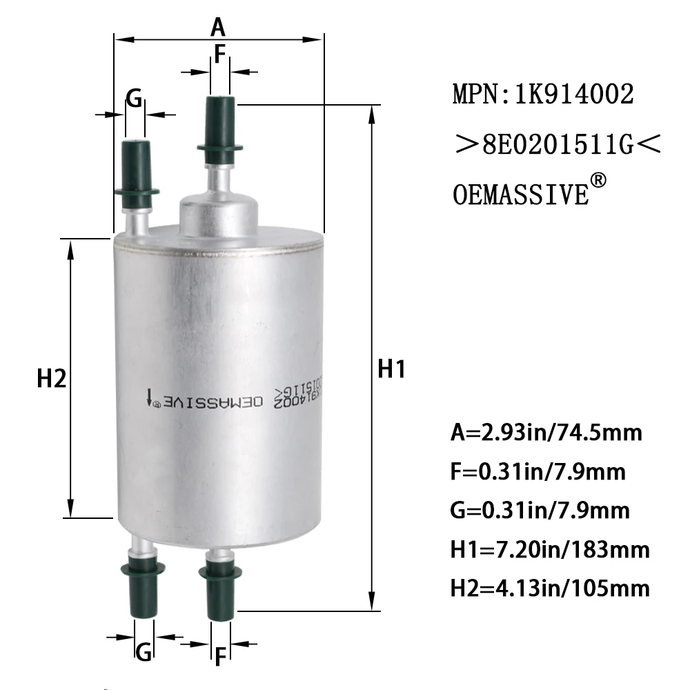 Автомобильный бензиновое топливо фильтр 8E0201511G 8E0201511J для Audi A4 Avant Кабриолет B6 B7 SEAT EXEO ST 1,8 T 2004 2005 2006 2007 2008