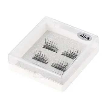 

Handmade 3D Single Magnetic False Eyelashes Handmade Fake Lashes Extension Reusable Easy to Apply Ultra Thin Soft Comfortable