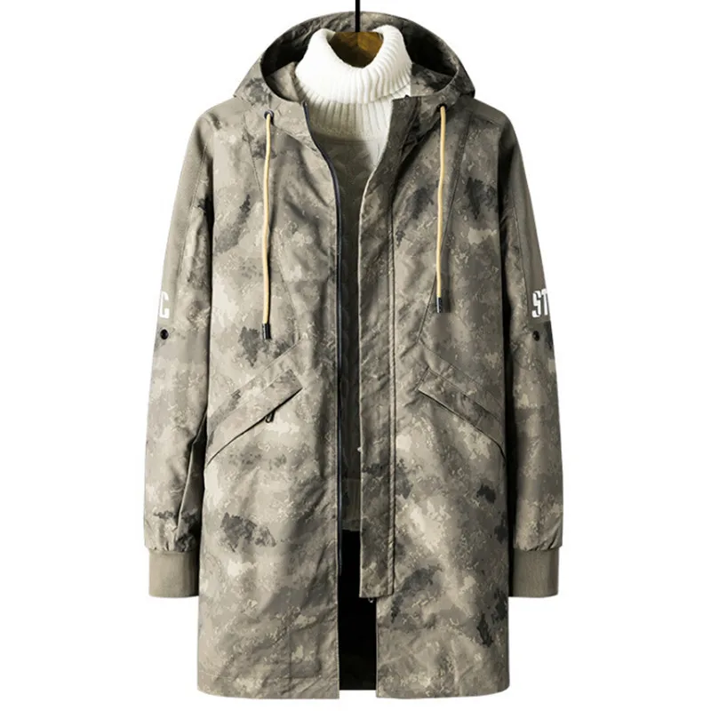 Parka Men Winter Fashion Green Camouflage Hood Parkas Men's Military Tactical Coat Long Jacket Army Male Warm Brand Clothing Top
