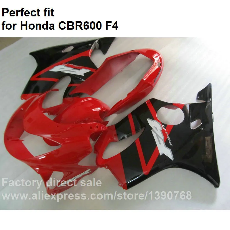 fit обтекателя комплект для Honda красный черный CBR 600 F4 1999 2000 Обтекатели CBR600 F4 99 00 FX40