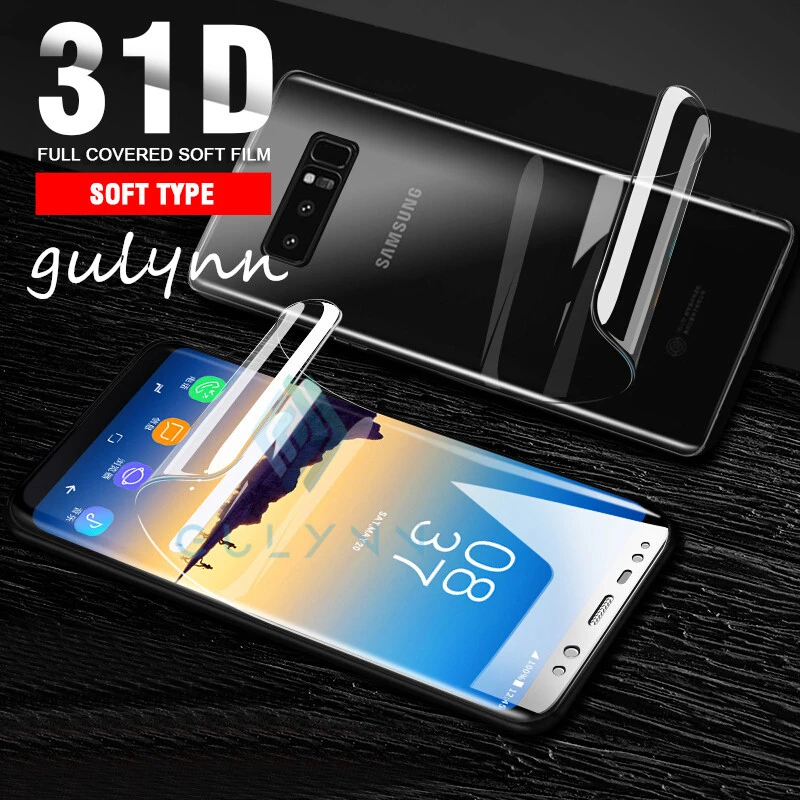 

Front + Back 31D Soft Silicone Hydrogel Screen Protector TPU Clear Film For Samsung Galaxy S9 S10 Plus A30 A50 A70 A80 M20 Cover