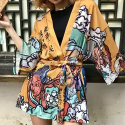 2019 женский кимоно кардиган рубашка-кимоно косплей Harajuku Kawaii стиль Kimonos женская блузка японская юката азиатская одежда SL1472