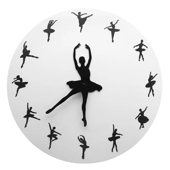 

Ballet Female Dancer Wall Clock Home Dance Studio Decoration Gift