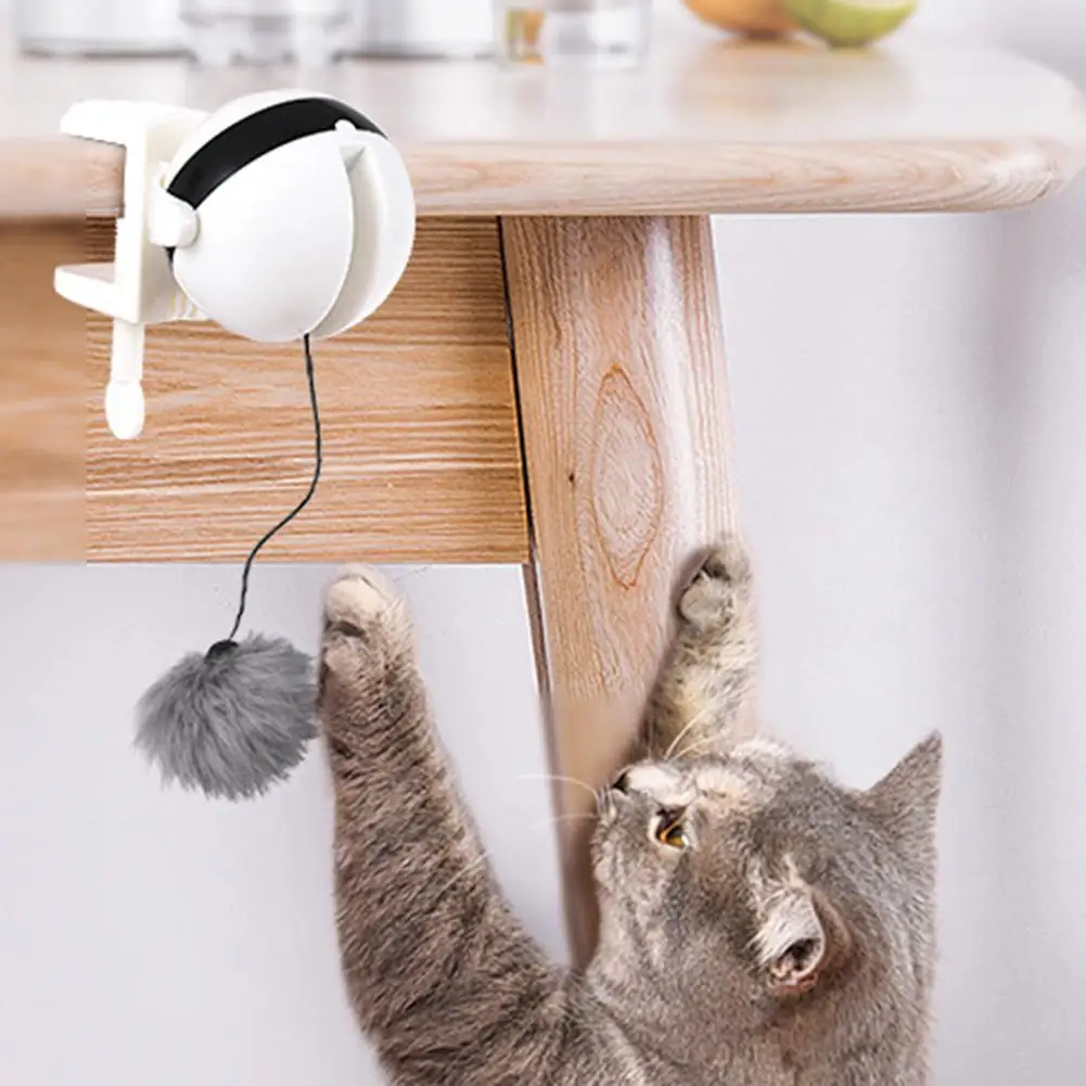 Электронная игрушка для котов Teaser игрушка Йо-Йо подъемный мяч Электрический флаттер вращающийся интерактивный пазл Умный кот мяч игрушка