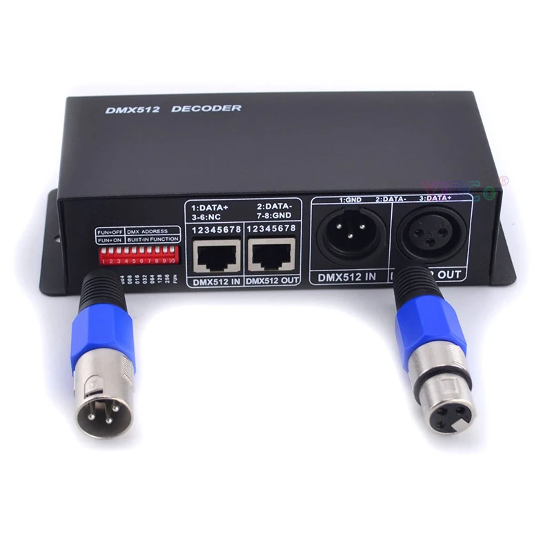 DC 5V 12V 24V RGBW 4CH DMX 512 декодер светодиодные полосы контроллер по протоколу DMX к PWM светильник RGBW 4 канала* 4A 16A DMX512 декодер диммер