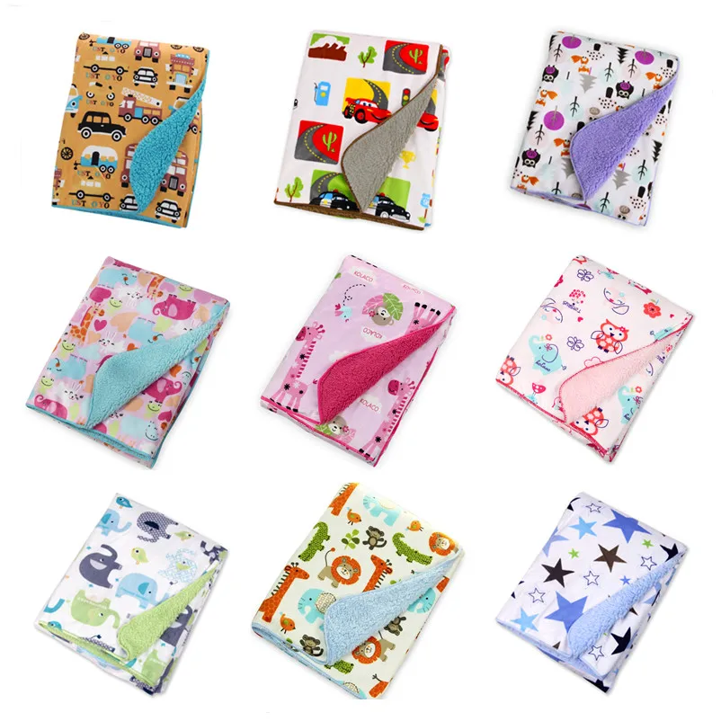 

Super Soft Coral Fleece Baby Swaddle Blanket 76x100cm Winter Warm Blanket wrap for Children Swaddle Bedding Blanket