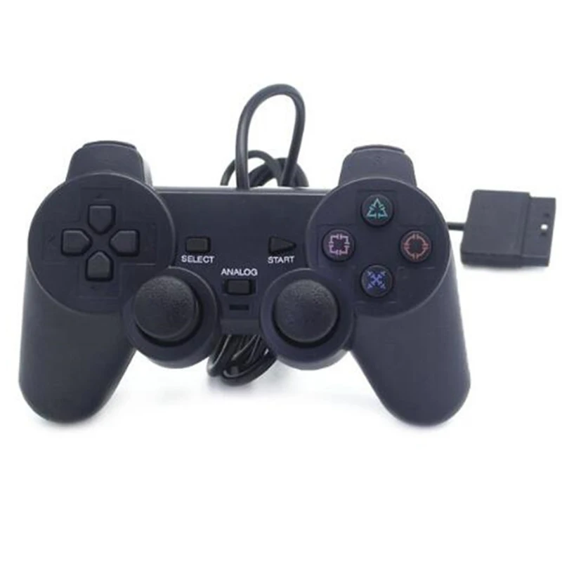 For PS2 Wired Game Controller Gamepad Double Vibration Clear Controller Gamepad Joypad for playstation 2 PS2 Gamepads Accessory