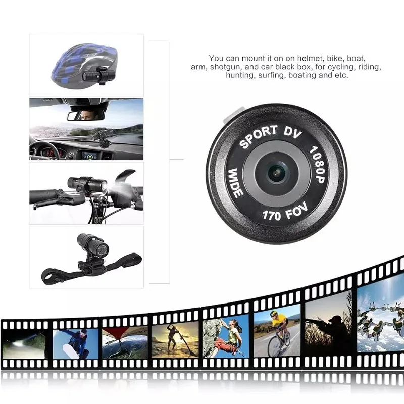 Full HD Mini Hunting Video Camera 170 FOV HD 1080P Helmet Sports Action Camera Video DV Camcorder Car Recorder for Hunting