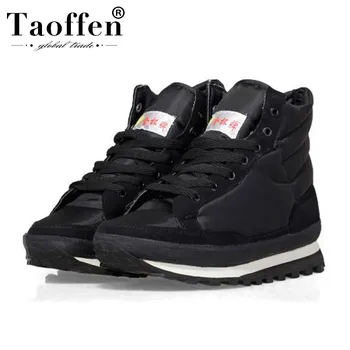 

Taoffen Plus Size 37-46 Plush Fur Women Snow Boots Winter Keep Warm Kids Boots Zipper Waterproof Women Botas Footwear
