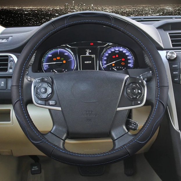 38 см автомобильный чехол на руль из натуральной кожи для toyota Corolla Vios eiz YARIS AURION RAV4