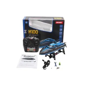 

LeadingStar TKKJ H100 RC Boat High Speed 2.4GHz 4 Channel 20km/h Racing Remote Control Boat with LCD Screen Gift Kids Toys