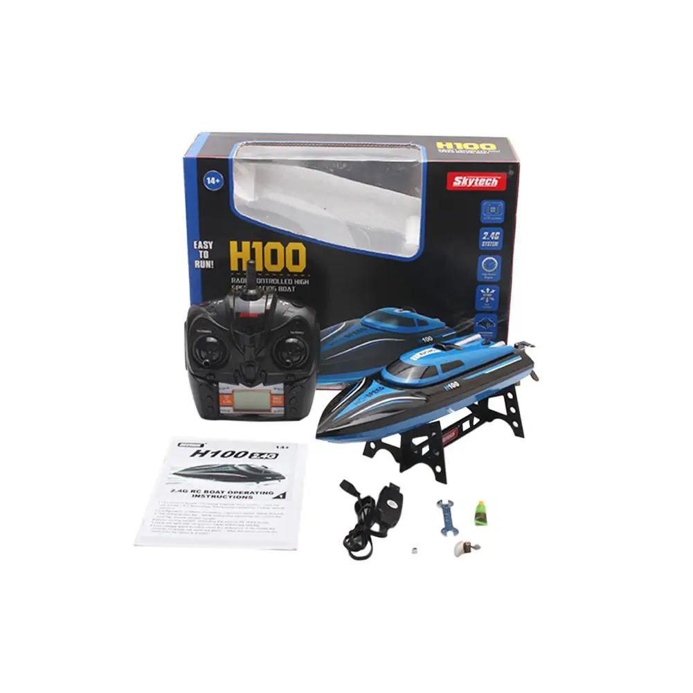 LeadingStar TKKJ H100 RC Boat High Speed 2.4GHz 4 Channel 30km/h Racing Remote Control Boat with LCD Screen Gift Kids Toys LeadingStar TKKJ H100 RC Boat High Speed 2.4GHz 4 Channel 30km/h Racing Remote Control Boat with LCD Screen Gift Kids Toys