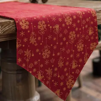 

Christmas Table Runner Decorative Printed Pattern Dresser Scarf Table Decoration Rectangular Tablecloth