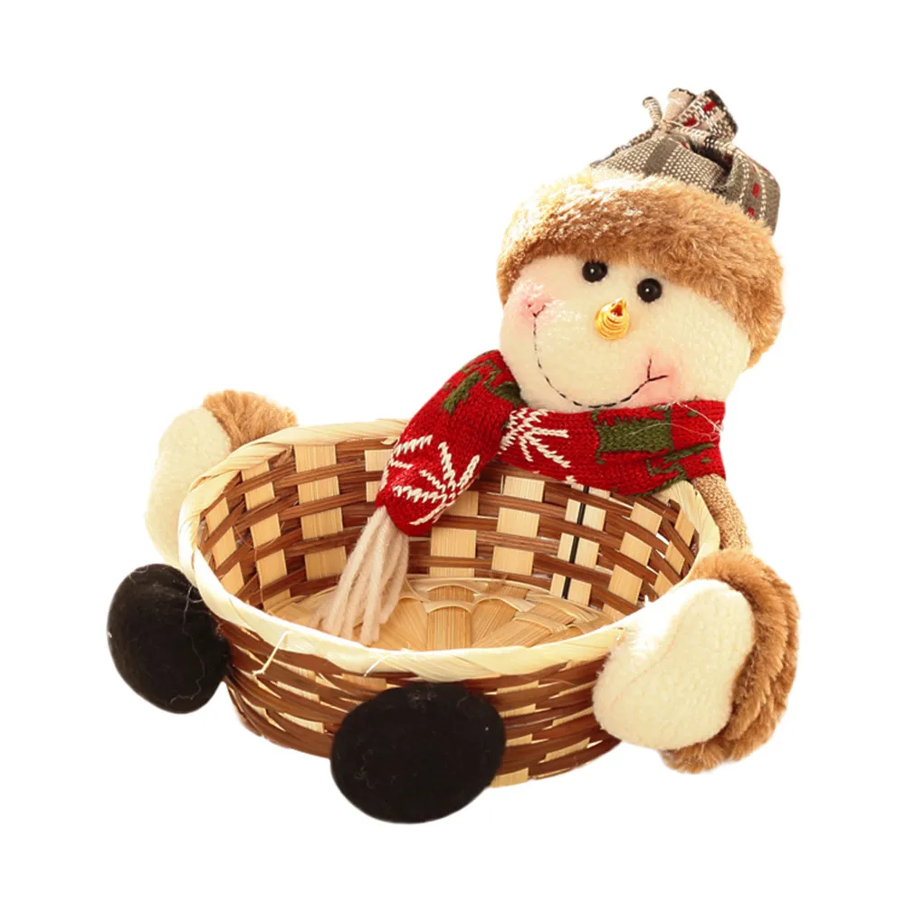Новая Рождественская корзина для хранения конфет, украшение, корзина для хранения Санта Клауса, cestas de mimbre decorativas navidad#15