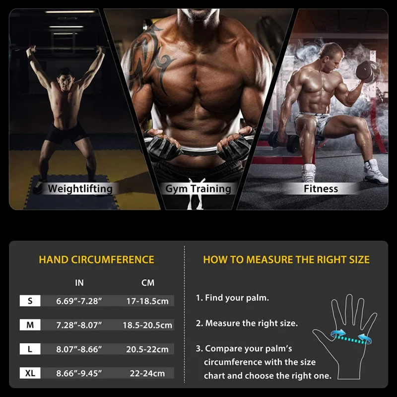 Gym Gloves Full Finger Weight Lifting Gloves With Wrist Support For Heavyweight Exercise Fitness Training Bodybuilding 2