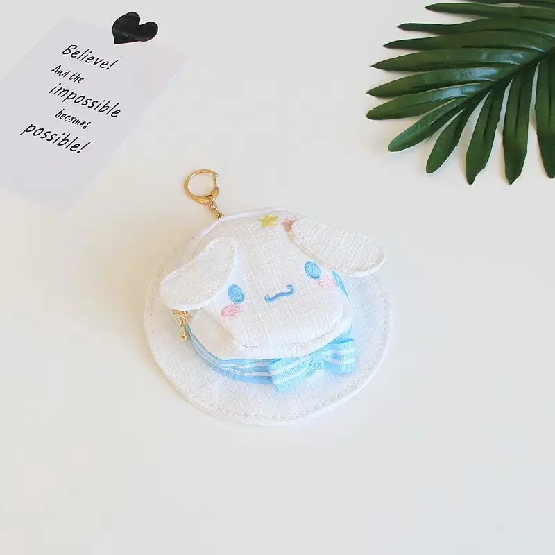 Мультфильм hello kitty My Melody Cinnamoroll тканая соломенная шляпа кошелек портмоне сумка подвеска брелок сумка украшения для девочек Подарки