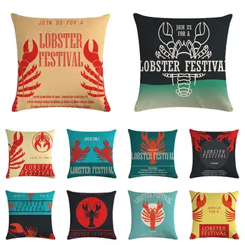 

Personalized lobster cushion cover friends TV program provides Pillowcase for lovers car chair decoration pillow cover 45x45cm