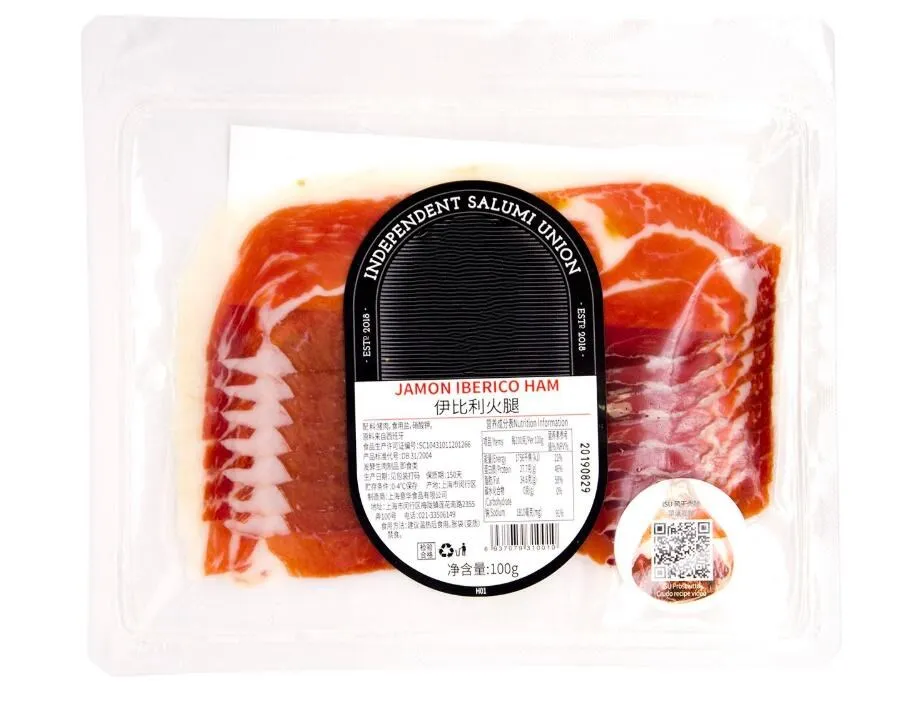 

Spanish Ham slices100g, black pig fermented eat raw food air-dried ham slice ready to eat