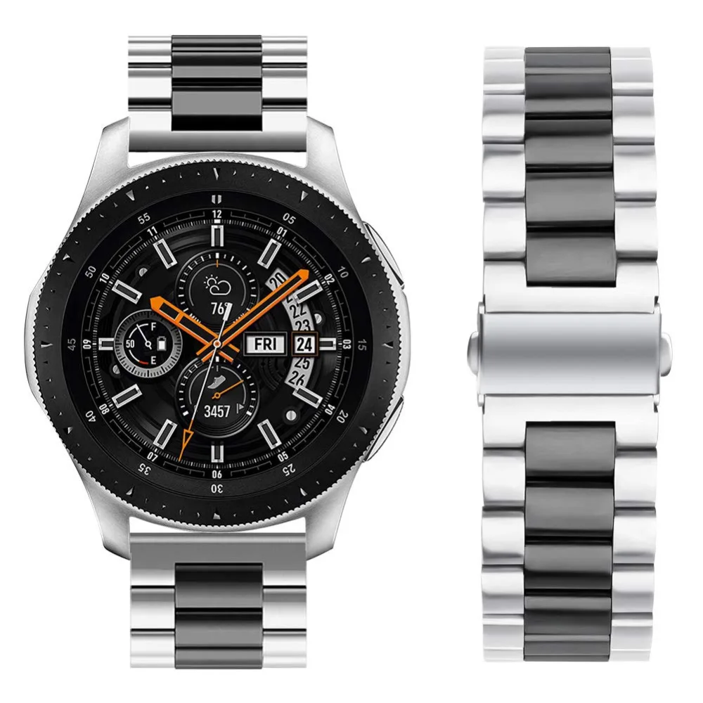 22 мм Универсальный ремешок для часов из нержавеющей стали для samsung Galaxy Watch 46 мм/gear S3 Classic/S3 Frontier браслет металлический браслет