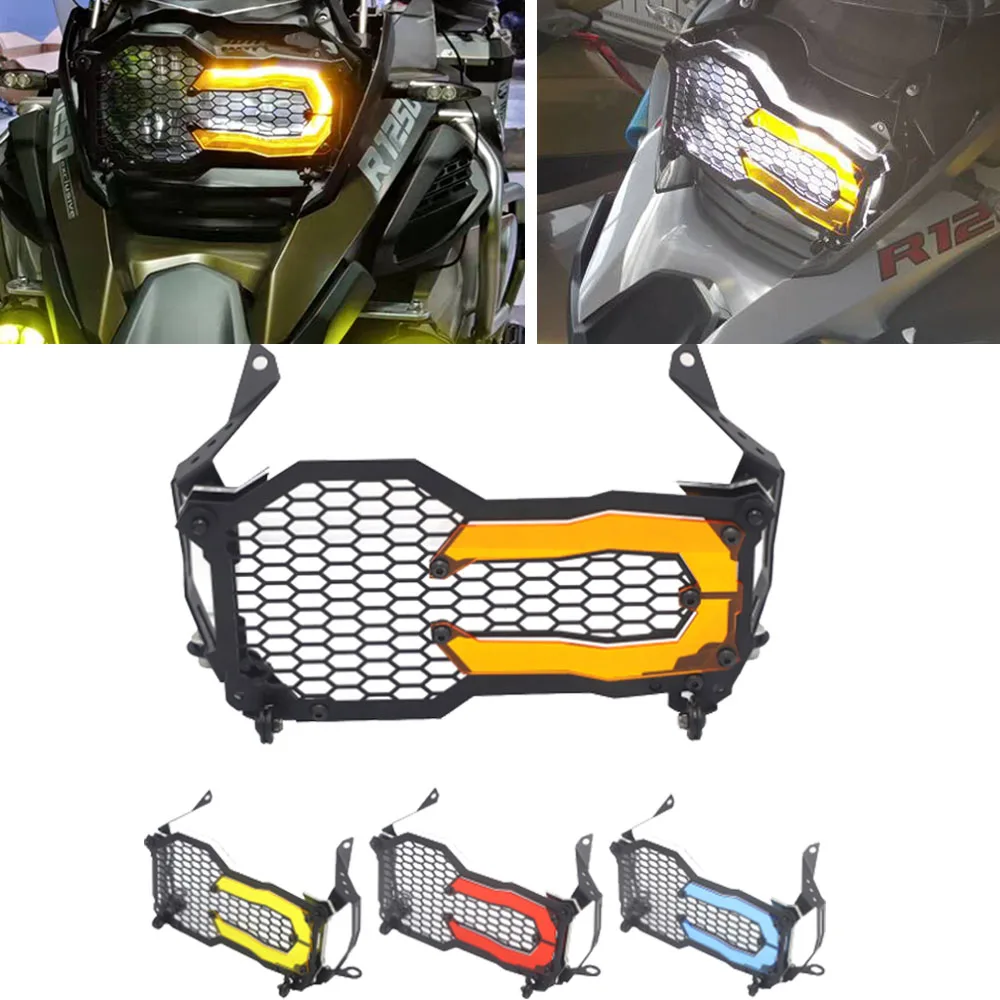 Claral Fit for BMW R1200GS R1250GS Scheinwerfer Schutzfolie Grille Grillabdeckung R 1250 GS Adventure R 1200 GS ADV/LC Acryl-Lampe-Patch Claral Color : A 