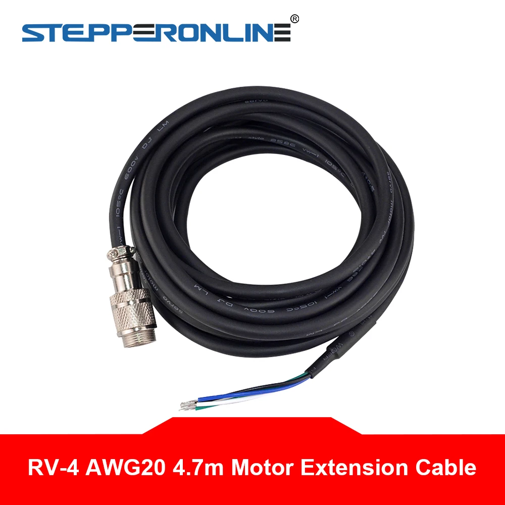 Najtaniej RV 4 AWG20 4.7m długości silnika przedłużacz z GX16 wtyczka lotnicza dla Nema 23 i 24 pętla zamknięta silniki krokowe