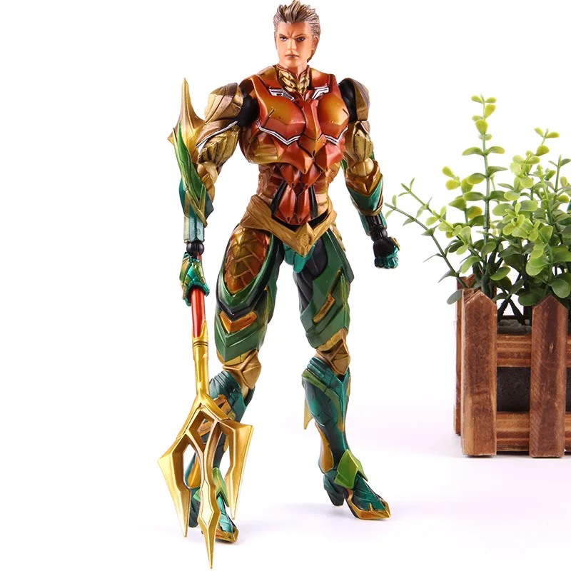 Play Arts DC Comics Justice League Aquaman Figure Super Hero Aquaman Action Figure PVC Collectible