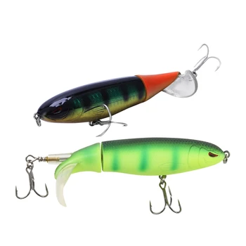 

2 Pcs Whopper per Topwater Fishing Lure 13cm 39G Artificial Bait Hard Fishing Plopper Hook - 3 & 1