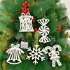 Merry Christmas Bell Crutch Snowflake Xmas Tree Pendant Christmas Decoration for Home Xmas Gifts Ornaments Navidad New Year 2022 1