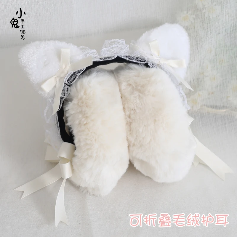 Warm Earmuffs Soft cute bear ear ear package female cat ears winter earmuffs plush warm