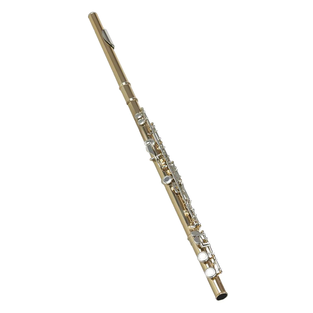 SLADE Профессиональный Золотой 16 отверстие C флейта для группы Orchestra W/Чехол