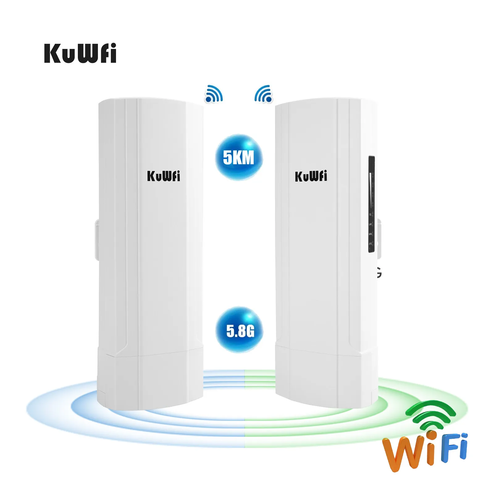 KuWFi 900 Мбит/с Открытый Wi-Fi мост 5 8G беспроводной ретранслятор точка до точки 3-5 км WIFI