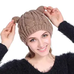 20199 стильные зимние ветрозащитные спортивный головной убор уличные женские шапки для туризма Вязаные Лыжные шапки новое поступление