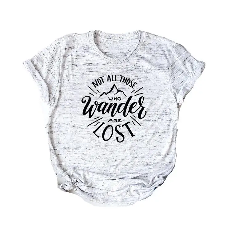 marble t black words Не все, кто Wander Are Lost, футболка летние Графические футболки для женщин, повседневные хлопковые футболки с коротким рукавом, Прямая поставка - Цвет: marble t black words