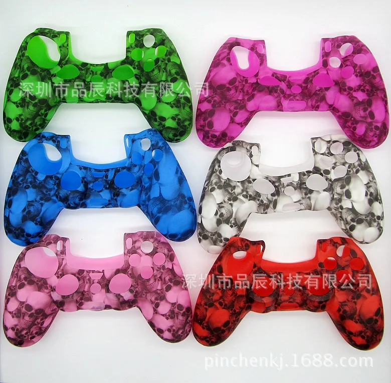 PS4 камуфляж Силиконовая ручка впрыска PS4/ps4 высокое качество череп ручка силиконовый чехол