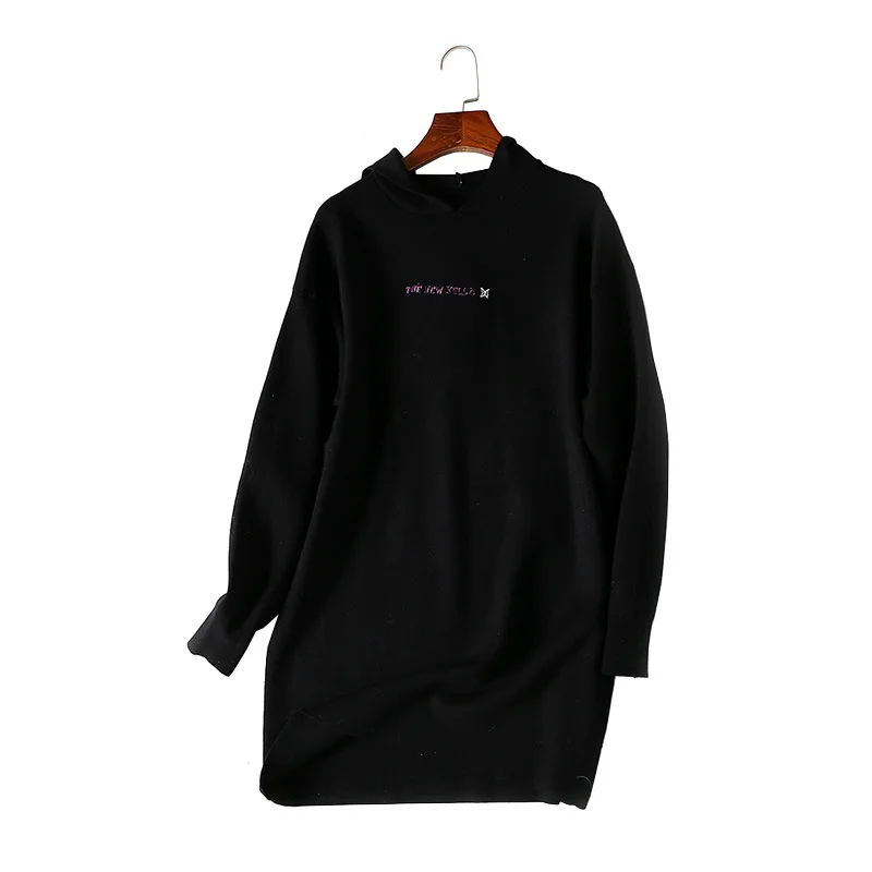 

One's Versatile Loose-Fit Slimming Mid-length Printed Hoodie Dress Entity