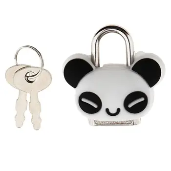 

Security Lock Mini Padlock Animal Cute Doll Cartoon Lock with Key - Panda