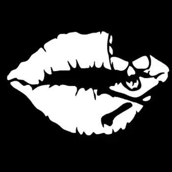 

Skull & Lip Car Stickers Reflective Side Door Lips Vinyl Decal Car Stickers for Window Car Truck Laptop Tool Box
