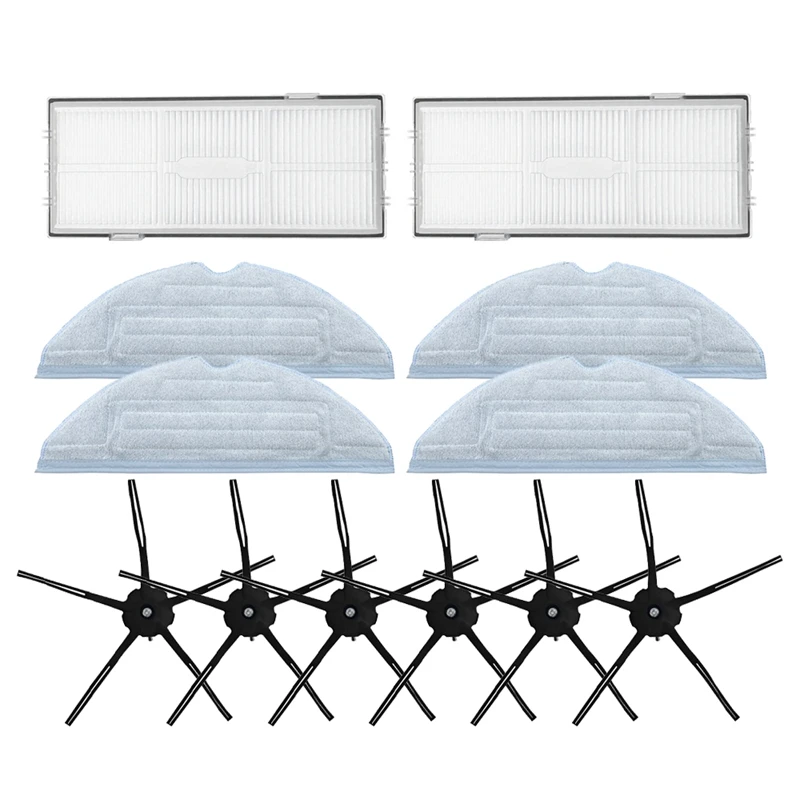 Accessories Kit For Roborock S7 T7S Plus Robot Vacuum Replacement Parts 6 Side Brushes 4 Mop Cloths 2 Filters | Бытовая техника