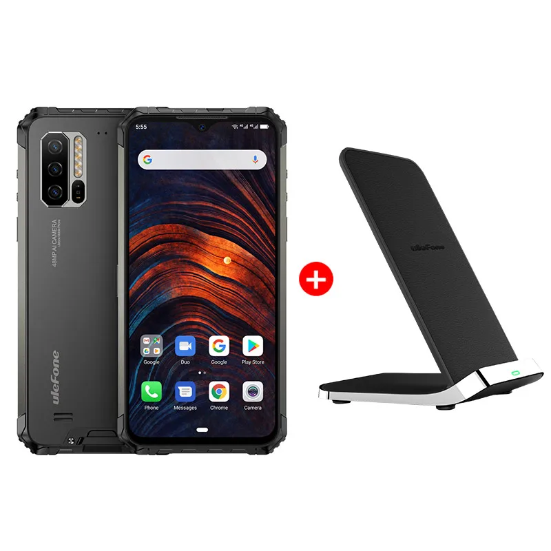 Ulefone Armor 7 Helio P90 смартфон IP68 Восьмиядерный 8 ГБ+ 128 ГБ Android 9,0 48MP 4G LTE камера прочный мобильный телефон Global Vision - Цвет: Black Add UF002