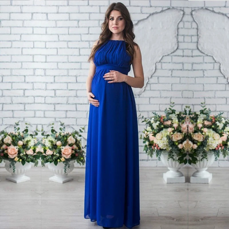 AF126-Blue Новинка; платье для беременных и мам; реквизит для фотосессии; женская одежда для беременных; кружевное платье для беременных; одежда для фотосессии; Vestidos - Цвет: AF126-Blue